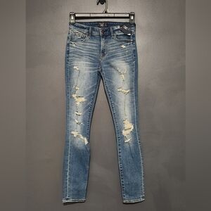 Abercrombie & Fitch New NWT Women's Super Skinny Size 27 Ripped Distressed Jeans